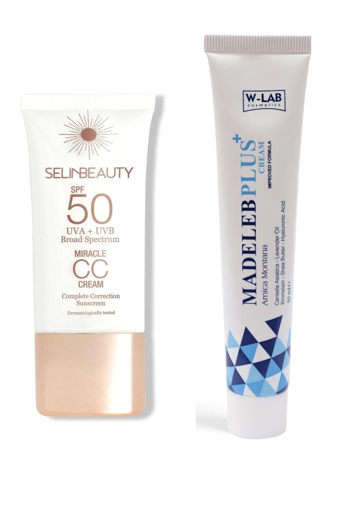 Selin Beauty Miracle CC Krem + W Lab Madeleb Plus Krem Set Selin Beauty Miracle CC Krem + W Lab Madeleb Plus Krem Set