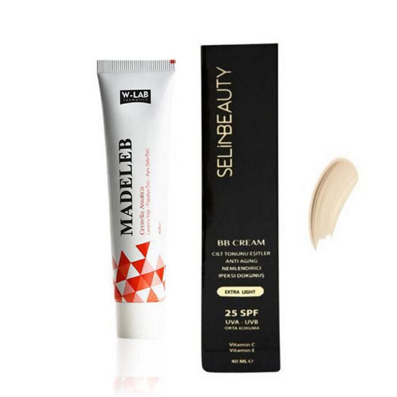 W Lab Madeleb Krem 40 ML + Selin Beauty BB Cream Extra Light W Lab Madeleb Krem 40 ML + Selin Beauty BB Cream Extra Light