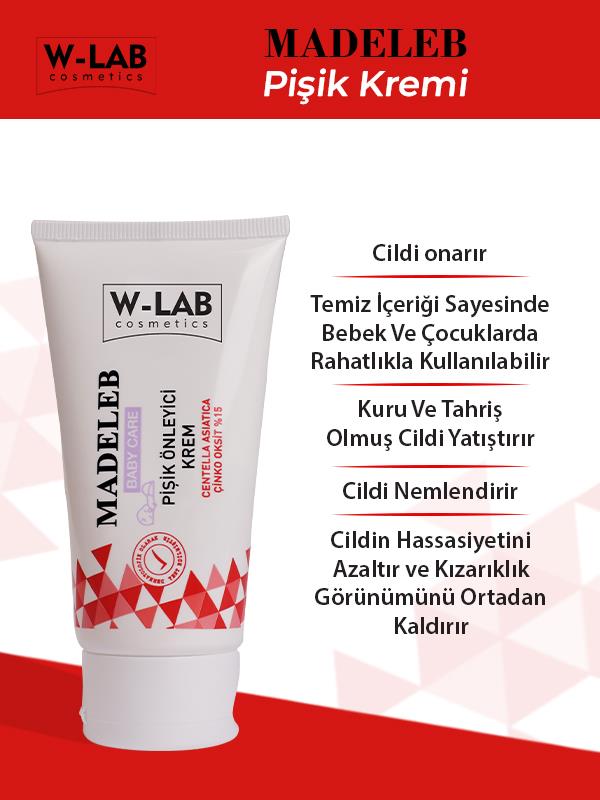 W Lab Madeleb Pişik Önleyici Krem 75 ML W Lab Madeleb Pişik Önleyici Krem 75 ML